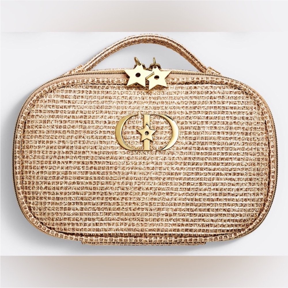 Dior limited edition Metallic Gold Woven pouch